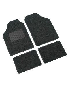 Kit 4 pezzi tappetini tappeti auto moquette battitacco Colore antracite 