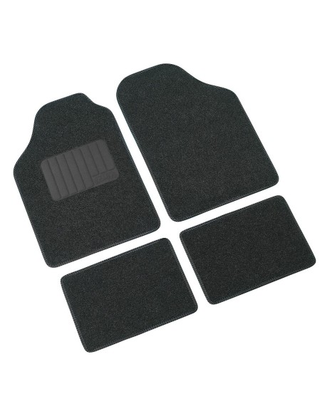 Kit 4 pezzi tappetini tappeti auto moquette battitacco Colore antracite 