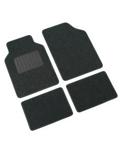 Kit 4 pezzi tappetini tappeti auto moquette battitacco Colore antracite 