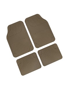 Set 4 tappetini tappeti auto in PVC lavabili beige