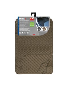 Set 4 tappetini tappeti auto in PVC lavabili beige 2