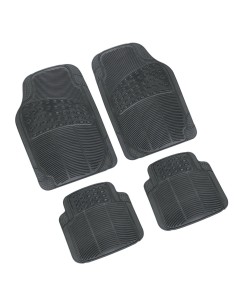 Set 4 tappetini tappeti auto in PVC Mirage colore grigio