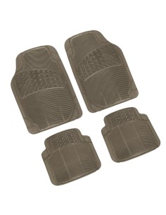 Set 4 tappetini tappeti auto in PVC Mirage colore beige