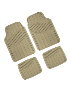 Set 4 pezzi tappetini universali auto in PVC beige
