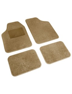 Set 4 pezzi tappetini universali auto in moquette Beige