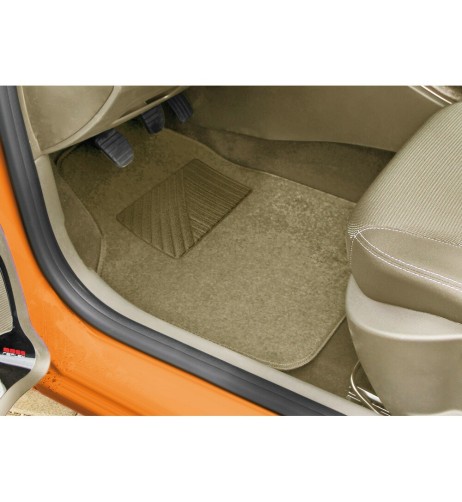 Set 4 pezzi tappetini universali auto in moquette Beige