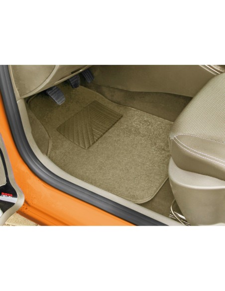 Set 4 pezzi tappetini universali auto in moquette Beige