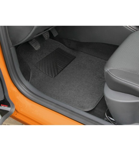 Set 4 pezzi tappetini universali auto in moquette Antracite