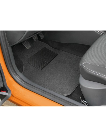 Set 4 pezzi tappetini universali auto in moquette Antracite