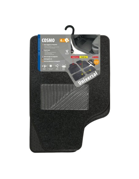 Set 4 pezzi tappetini universali auto in moquette Antracite