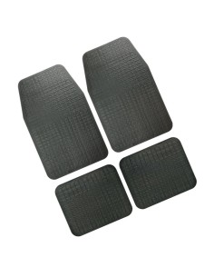 Set 4 pezzi tappeti universali auto Florida in PVC nero