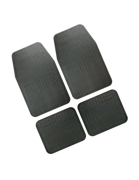 Set 4 pezzi tappeti universali auto Florida in PVC nero