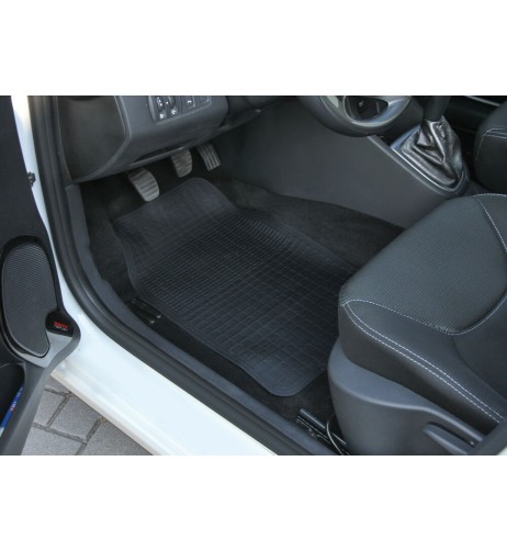 Set 4 pezzi tappeti universali auto Florida in PVC nero