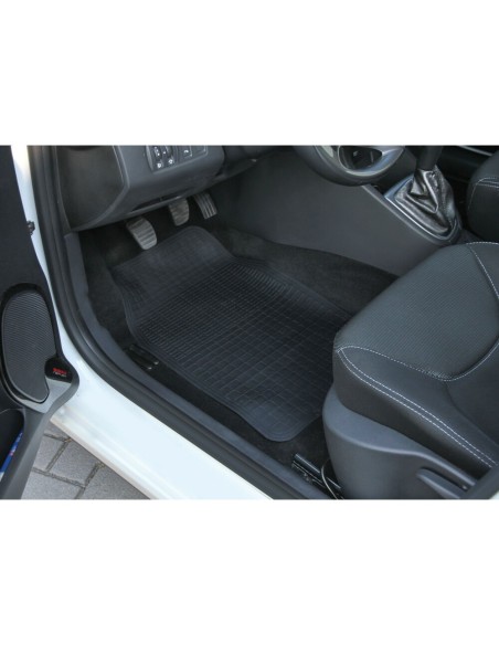 Set 4 pezzi tappeti universali auto Florida in PVC nero