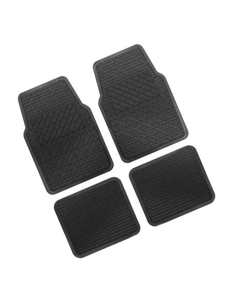 Set 4 pezzi tappeti universali auto Protector in PVC nero