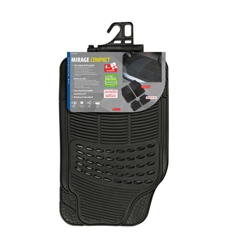 Set 4 tappeti universali auto in PVC inodore tagliabili