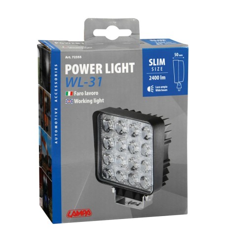 Faro ausiliario 16 led 9 32V 48W bianco impermeabile
