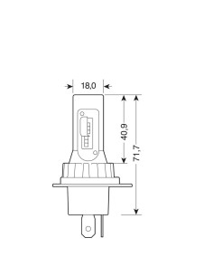 Kit di conversione a LED Halo Led 2pz lampada H4 15W 4000lm 2