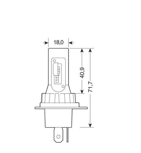 Kit di conversione a LED Halo Led 2pz lampada H4 15W 4000lm