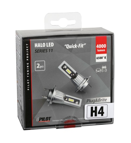 Kit di conversione a LED Halo Led 2pz lampada H4 15W 4000lm
