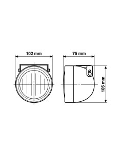 Coppia fari ausiliari profondita H3 Bianca 102x105x75mm 2