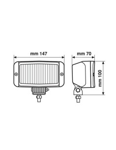 Kit 2 fari ausiliari profondita H3 Bianca 147x100x70mm 2