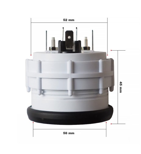 Indicatore meccanico 2 Simoni Racing pressione turbo NERO