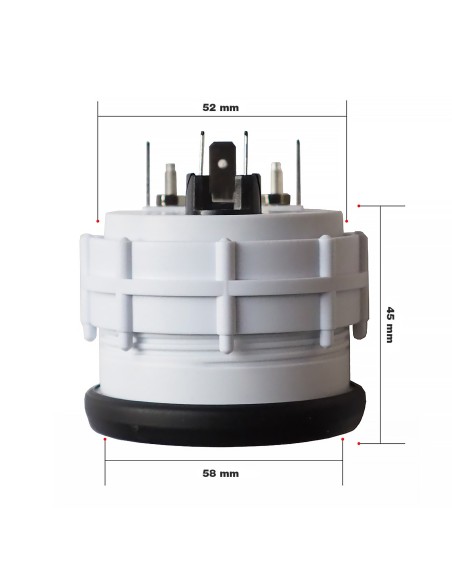 Indicatore meccanico 2 Simoni Racing pressione turbo NERO