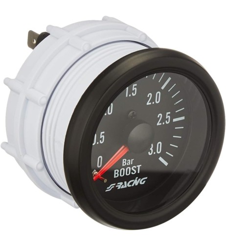 Indicatore meccanico 2'' Simoni Racing pressione turbodiesel NERO