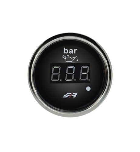 Indicatore digitale 2 Chrome rim Simoni Racing pressione olio