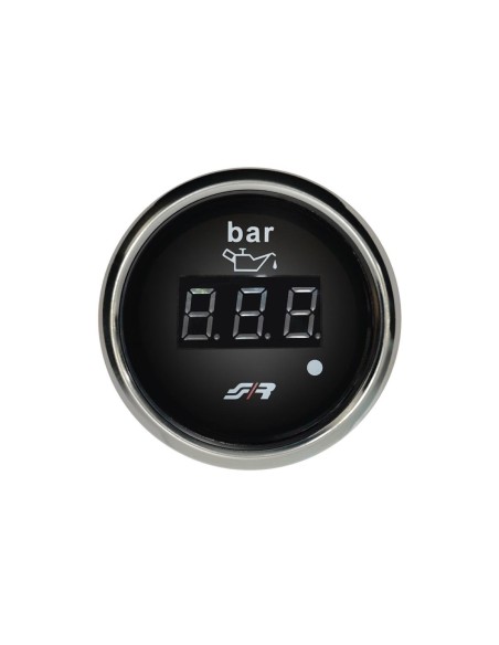 Indicatore digitale 2 Chrome rim Simoni Racing pressione olio
