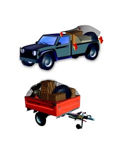 Rete elastica fermacarico 250x140cm per portapacchi camion furgoni rimorchi 2