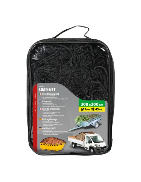 Rete elastica fermacarico 300x200cm per portapacchi camion furgoni rimorchi