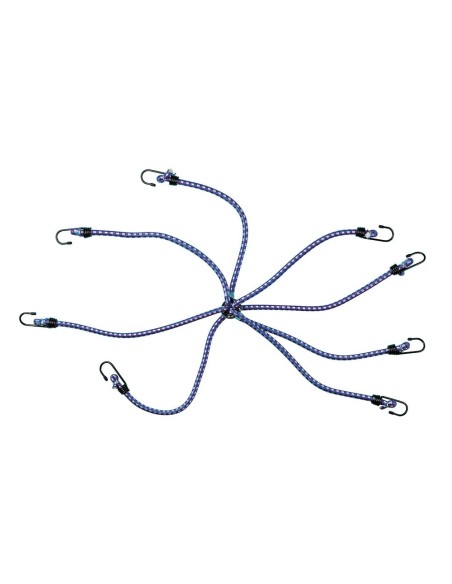Corda elastica a ragno fermacarico 8 ganci 10mm camion camper