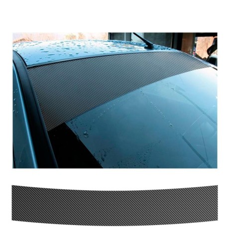 Fascia parasole adesiva removibile 150x25cm auto CARBON LOOK