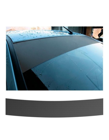 Fascia parasole adesiva removibile 150x25cm auto CARBON LOOK