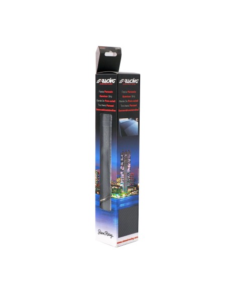 Fascia parasole adesiva removibile 150x24cm auto CARBON LOOK