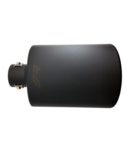 Terminale scarico universale inox nero singolo 37 54mm TRX 33N