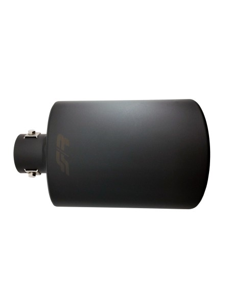 Terminale scarico universale inox nero singolo 37 54mm TRX 33N