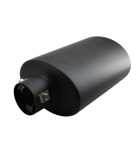 Terminale scarico universale inox nero singolo 37 54mm TRX 33N