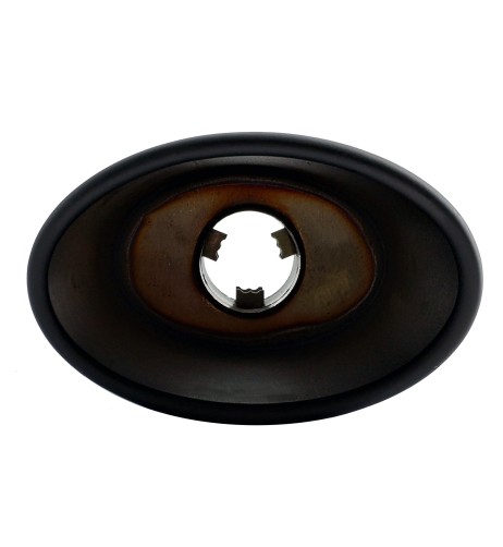 Terminale scarico universale inox nero singolo 37 54mm TRX 33N