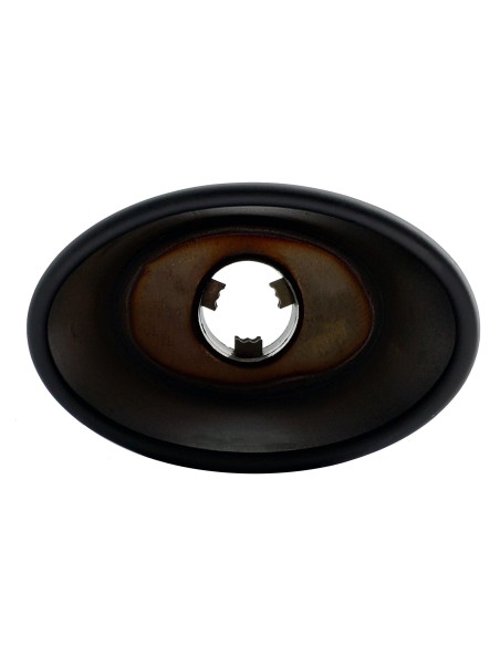 Terminale scarico universale inox nero singolo 37 54mm TRX 33N