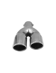 Terminale scarico universale inox tondo doppio inclinato 35 58mm right 2