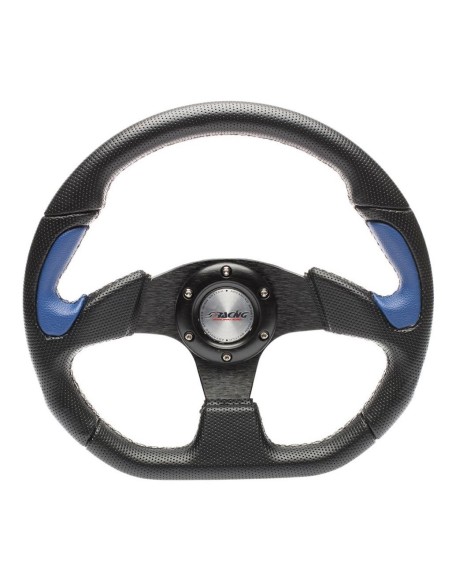 Volante sportivo Eco Pelle nero blu 330mm Simoni Racing Poly X2