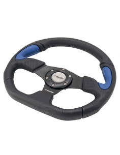 Volante sportivo Eco Pelle nero blu 330mm Simoni Racing Poly X2 2
