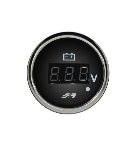 Indicatore digitale 2 Chrome rim Simoni Racing voltmetro elettrico