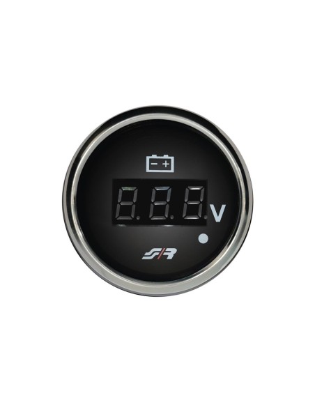 Indicatore digitale 2 Chrome rim Simoni Racing voltmetro elettrico