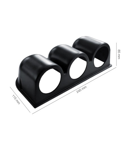 Portastrumenti 2 52mm universale Simoni Racing 3 fori orizzontale