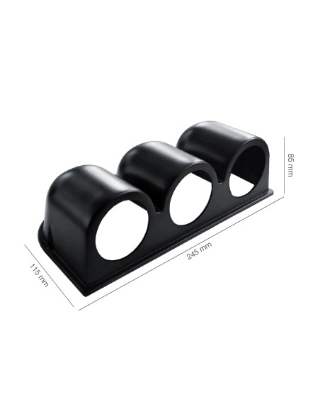 Portastrumenti 2 52mm universale Simoni Racing 3 fori orizzontale
