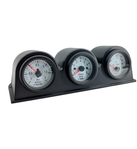 Portastrumenti 2 52mm universale Simoni Racing 3 fori orizzontale